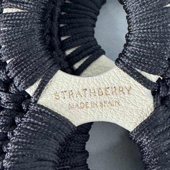 NWOT STRATHBERRY Crochet Strap In Ivy Leather with Black Thread - Picture 10 of 10